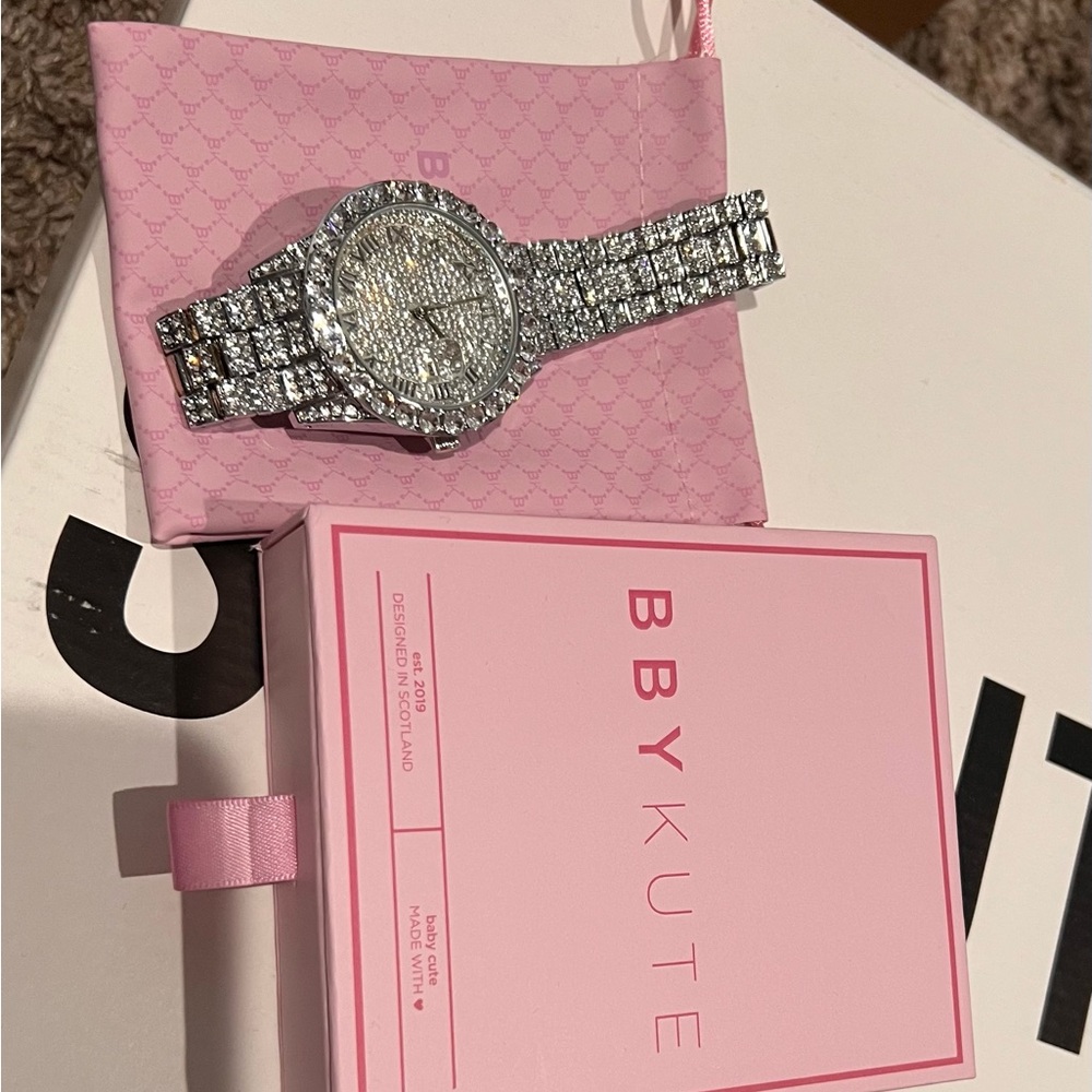 Women's Silver Crystal Watch